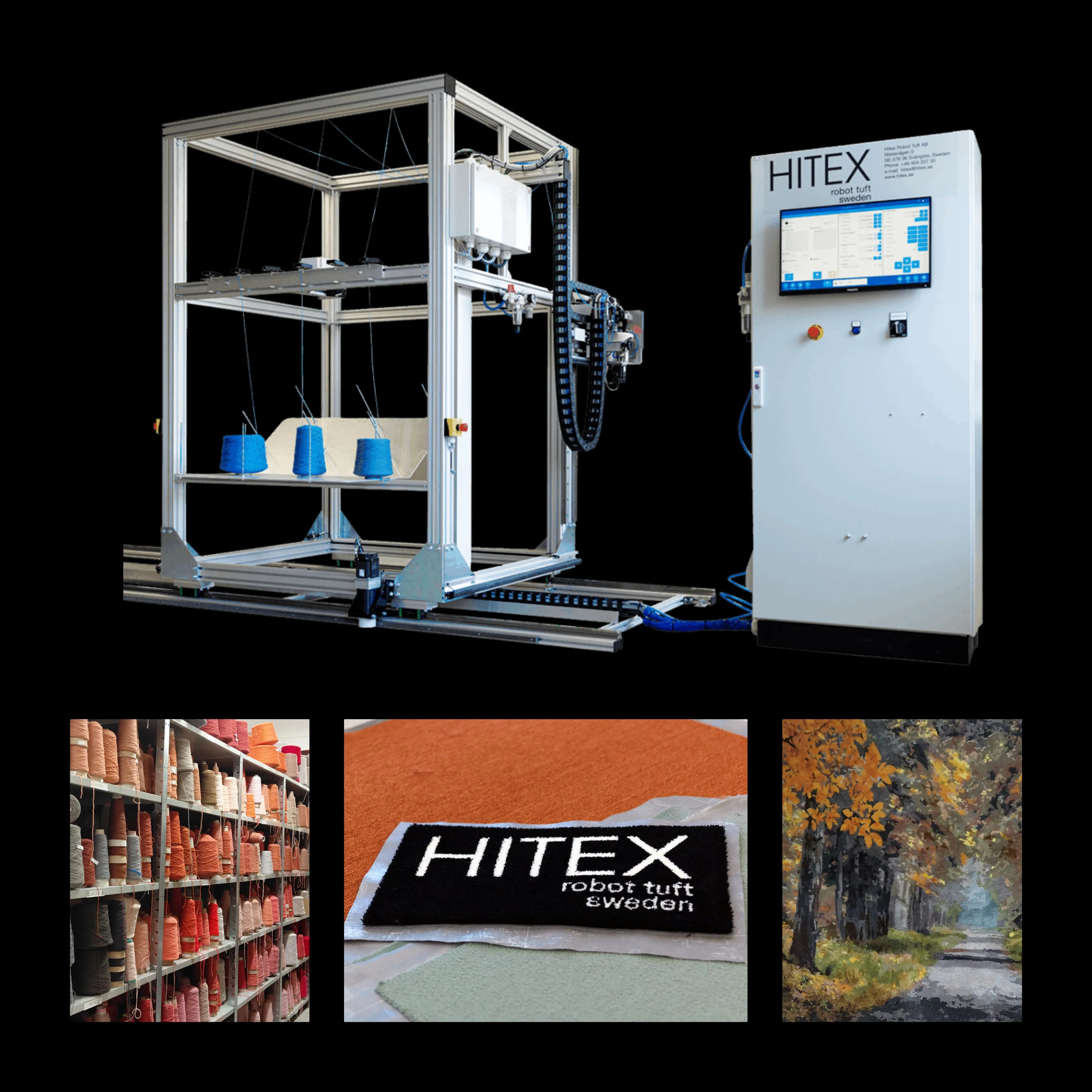 Hitex tuftrobot och robotsystem för mattillverkning