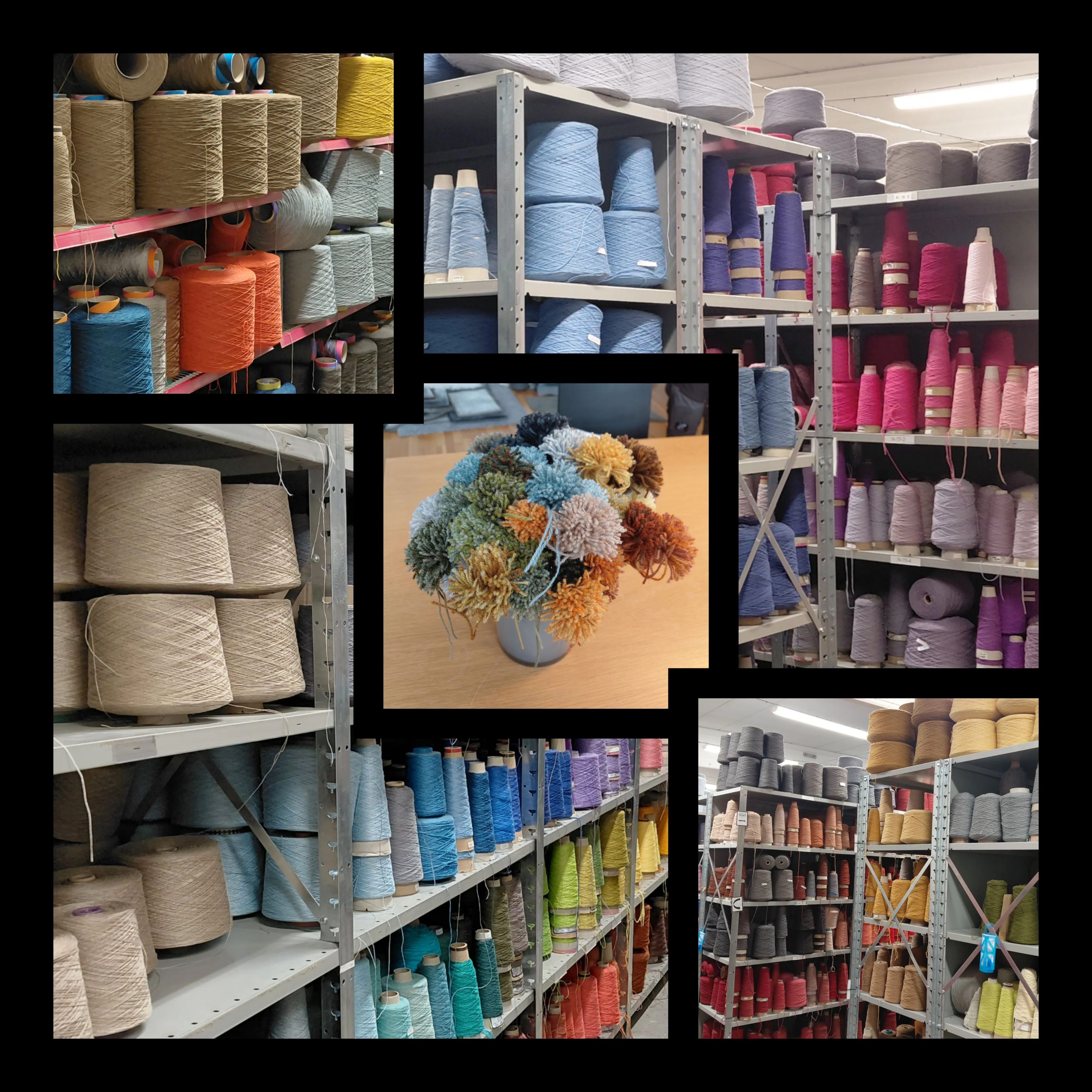 Färgglada trådrullar i Hitex lager